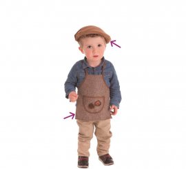 Kit de Castañero Otoño para bebé: Delantal y Boina